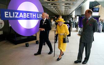 La regina Elisabetta alla cerimonia di conclusione dei lavori della nuova Elizabeth Line, Londra