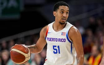 Tremont Waters of Puerto Rico seen during the Basketball International Friendly match between Spain and Puerto Rico at WiZink Center on July 23, 2024 in Madrid, Spain.