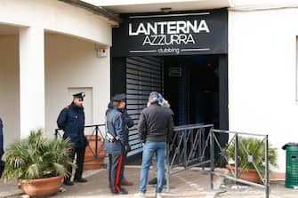 Carabinieri officers stand in front of the disco 'Lanterna Azzurra' in Corinaldo, central Italy, central Italy,  08 December 2018. At least Six people, all but one of them minors, were killed and about 35 others injured in a stampede of panicked concertgoers early Saturday at a disco in a small town on Italy's central Adriatic coast.
ANSA/PASQUALE BOVE