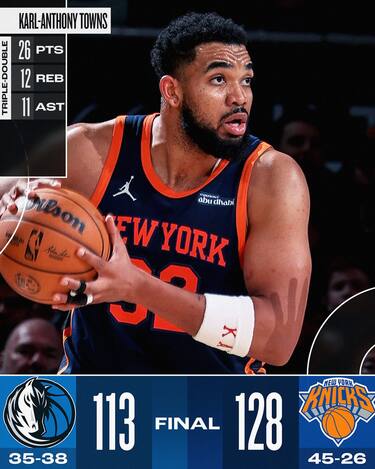 NEW YORK KNICKS-DALLAS MAVERICKS 128-113