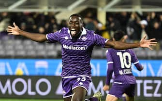 Fiorentina's defender Michael Kayode celebrates after scoring a goal during the Serie A soccer match ACF Fiorentina vs SS Lazio at Artemio Franchi Stadium in Florence, Italy, 26 February 2024
ANSA/CLAUDIO GIOVANNINI