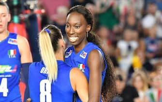 paola egonu (italy)  during  CEV EuroVolley 2023 - Women - Italy vs Romania, Volleyball Intenationals in Verona, Italy, August 15 2023