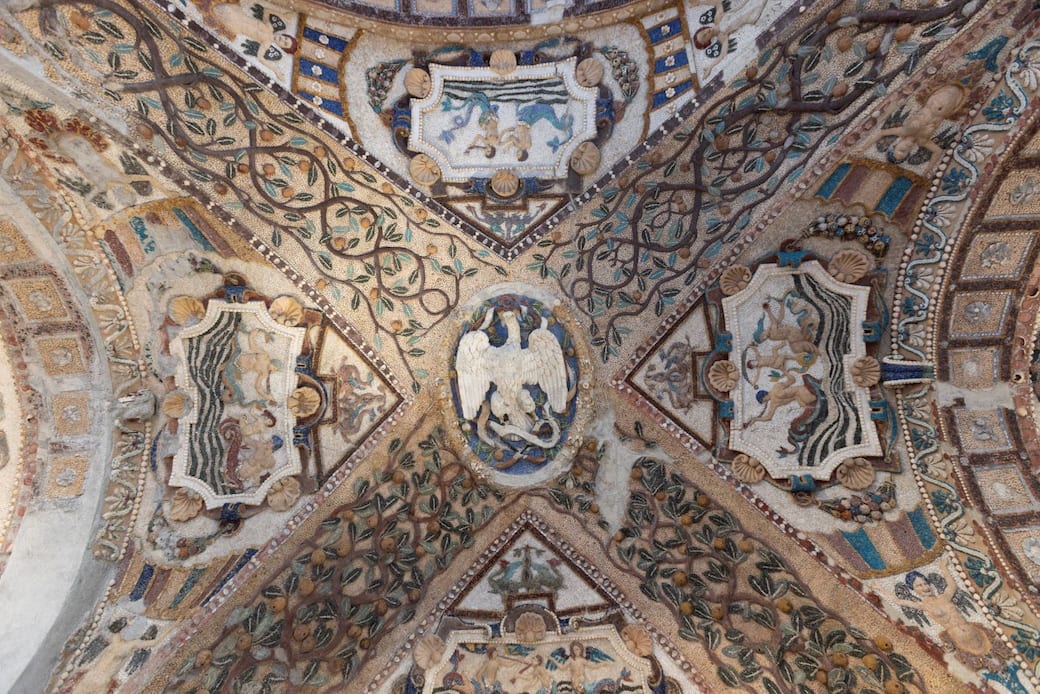 Grotta di Diana, particolare con arco e vela della volta centrale vista dal braccio ovest. Foto di Andrea Concordia