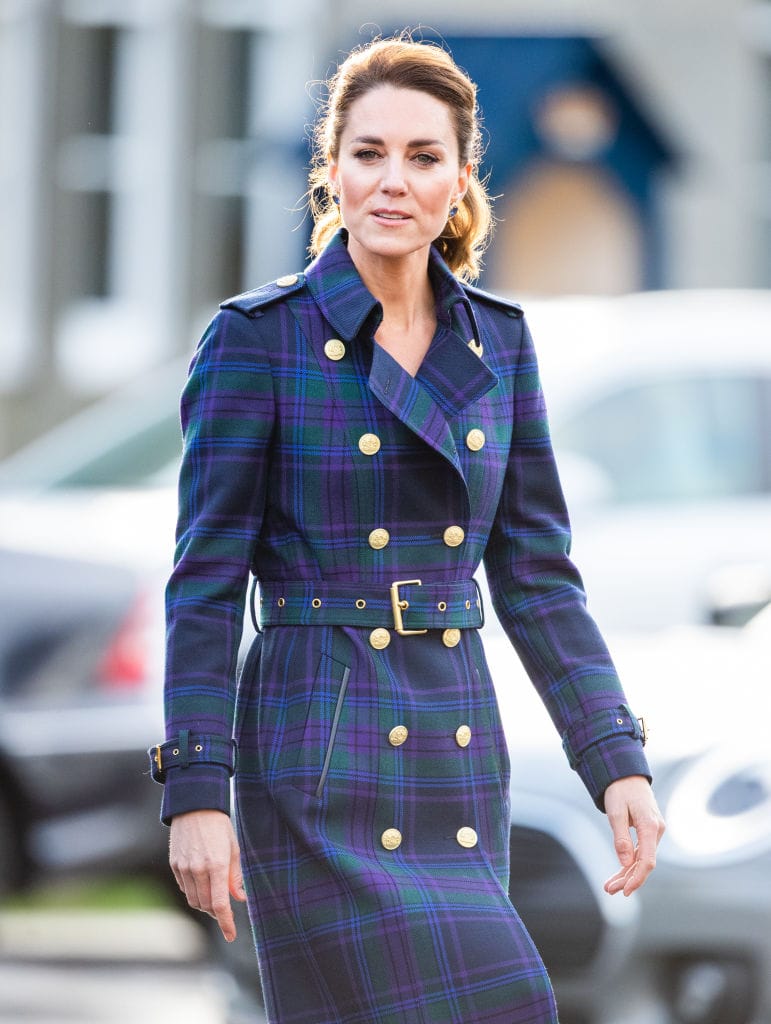 EDINBURH, SCOTLAND - MAY 26: Catherine, Duchess of Cambridge arrives to host NHS Charities Together and NHS staff at a unique drive-in cinema to watch a special screening of Disneyâ  s Cruella at the Palace of Holyroodhouse on day six of their week-long visit to Scotland on May 26, 2021 in Edinburgh, Scotland. (Photo by Pool/Samir Hussein/WireImage)