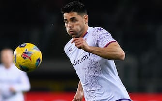 Riccardo Sottil of ACF Fiorentina controls the ball during the Serie A Football match between Torino FC and ACF Fiorentina, at Stadio Olimpico Grande