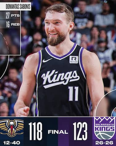 SACRAMENTO KINGS-NEW ORLEANS PELICANS 123-118