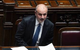 Il ministro della Salute Orazio Schillaci in aula alla Camere durante il Question Time, Roma, 17 gennaio 2024. ANSA/ANGELO CARCONI