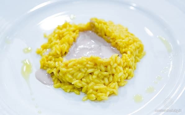 Risotto alla milanese con crema di ossobuco