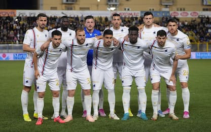 CASTELLAMMARE DI STABIA, ITALY - MAY 13: Players of UC Sampdoria during the Serie B match between SS Juve Stabia and UC Sampdoria at Stadio Romeo Menti on May 13, 2025 in Castellammare di Stabia, Italy Copyright: xFOTOAGENZIAx