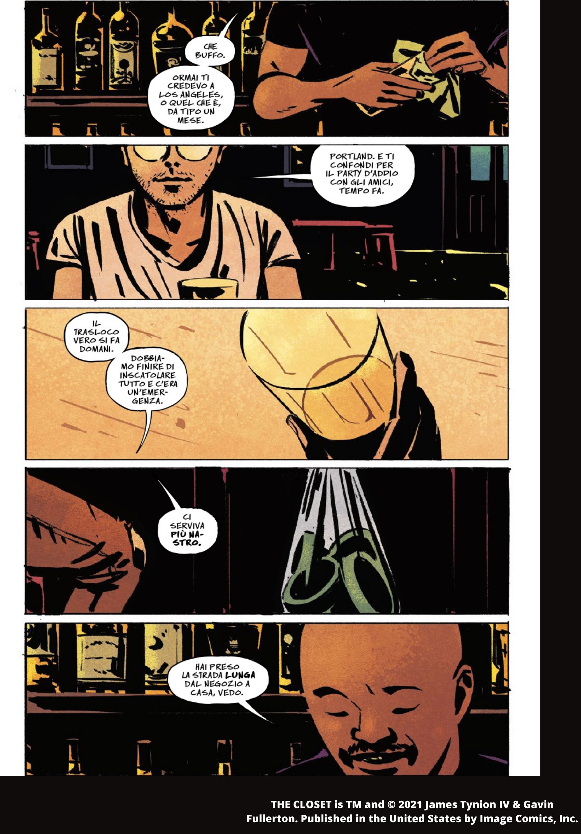 Una tavola di The Closet, fumetto di James Tynion IV e Gavin Fullerton Una tavola di The Closet, fumetto di James Tynion IV e Gavin Fullerton
