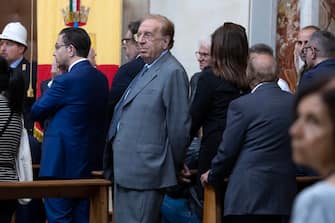 Michele Mirabella ai funerali di Franco Di Mare nella chiesa degli Artisti a piazza del Popolo. Roma 20 maggio 2024
ANSA/MASSIMO PERCOSSI