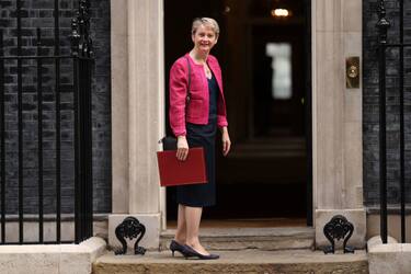 LONDON, ENGLAND - JULY 16:  Home Secretary Yvette Cooper arrives for a Cabinet meeting at 10 Downing Street on July 16, 2024 in London, England. (Photo by Dan Kitwood/Getty Images)