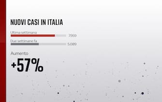 Grafiche coronavirus: i nuovi casi in Italia