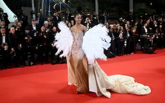 CANNES, FRANCE - MAY 20: (EDITORS NOTE: Image has been created using a starburst filter.) Siran Riak attends the "May December" red carpet during the 76th annual Cannes film festival at Palais des Festivals on May 20, 2023 in Cannes, France. (Photo by Gareth Cattermole/Getty Images)