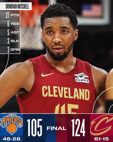 CLEVELAND CAVALIERS-NEW YORK KNICKS 124-105