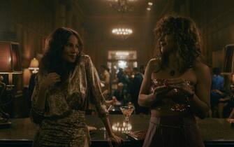 Griselda. (L to R) Sofia Vergara as Griselda, Paulina Dávila as Isabel in episode 102 of Griselda. Cr. Courtesy of Netflix © 2023