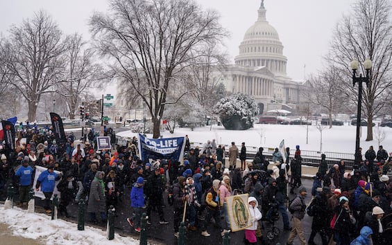 USA, march for life in Washington: thousands in the streets against abortion