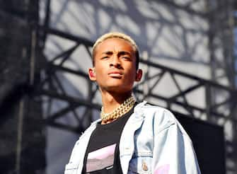 SANTA MONICA, CA - FEBRUARY 18:  Jaden Smith performs onstage during McDonald's at Bleacher Report All-Star Experience on February 18, 2018 in Santa Monica, California.  (Photo by John Sciulli/Getty Images for  McDonald's)