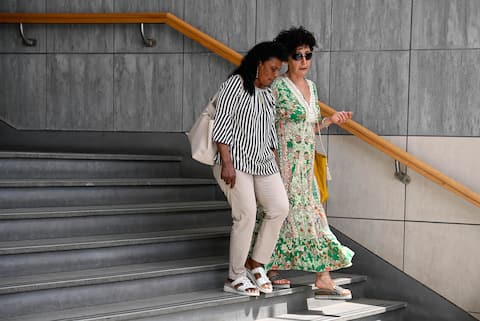 La mamma di Willy (S) durante il processo d'appello per la morte di Willy Monteiro, Roma, 12 luglio 2023. ANSA/RICCARDO ANTIMIANI