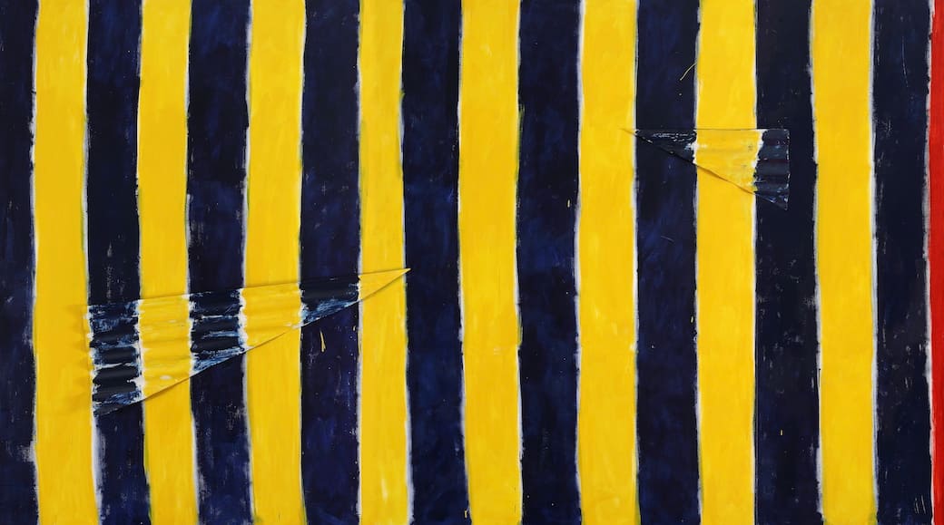 Pittura Estrema, 1998, smalto su tela, lamiera (Courtesy Galleria Marchetti, Roma). Foto di Daniele Ragazzi