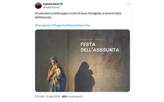 Il post di Isabella Rauti per Ferragosto Il post di Isabella Rauti per Ferragosto