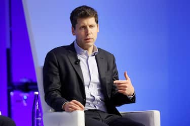 Sam Altman, the CEO, of OpenAI speaks during an event at the APEC CEO Summit during the annual Asia-Pacific Economic Cooperation conference at the Moscone West Convention Center in San Francisco, California, USA, 16 November 2023. ANSA/JOHN G. MABANGLO