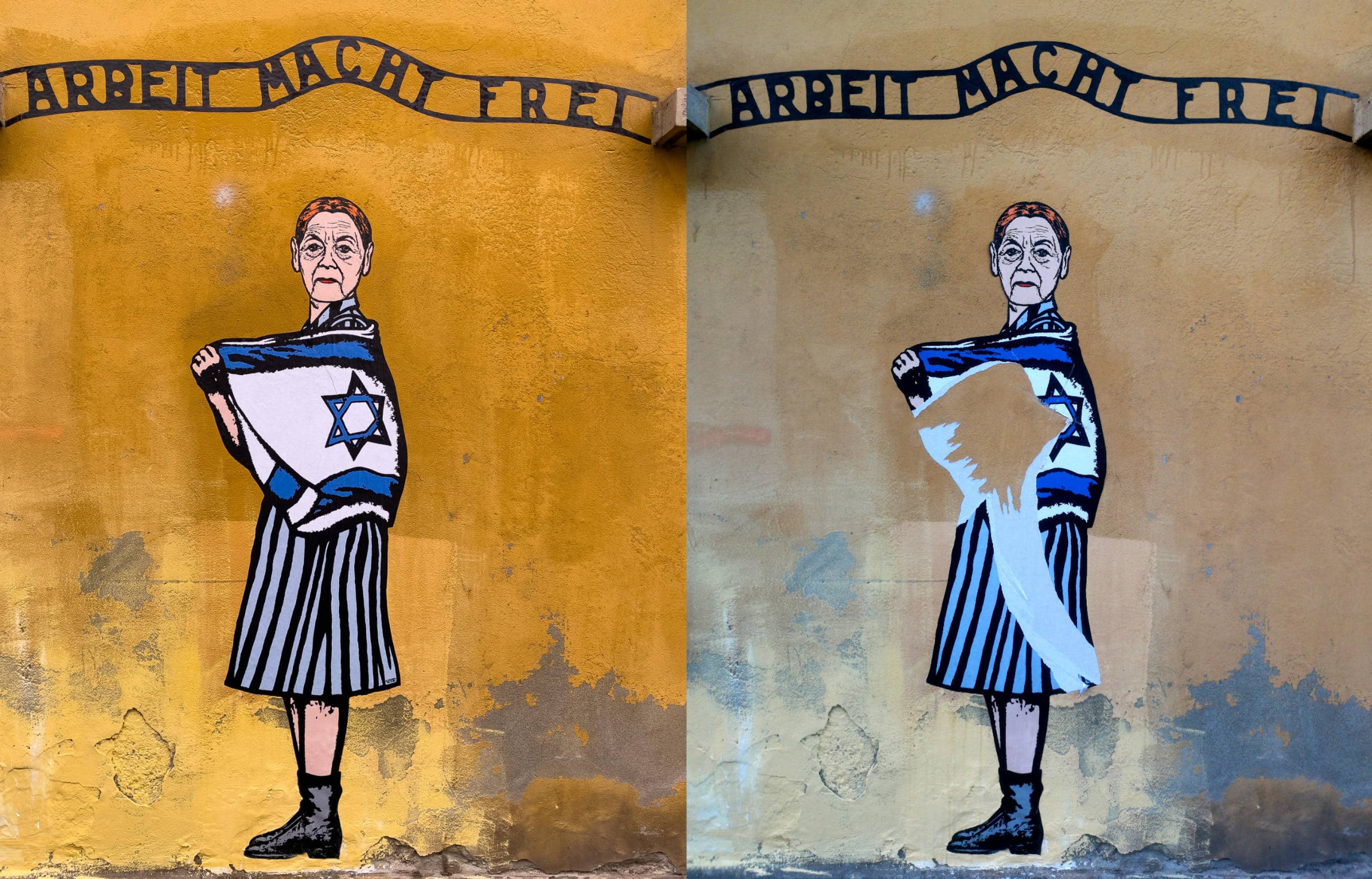 “Arbeit macht frei” che ritrae Edith Bruck “Arbeit macht frei” che ritrae Edith Bruck