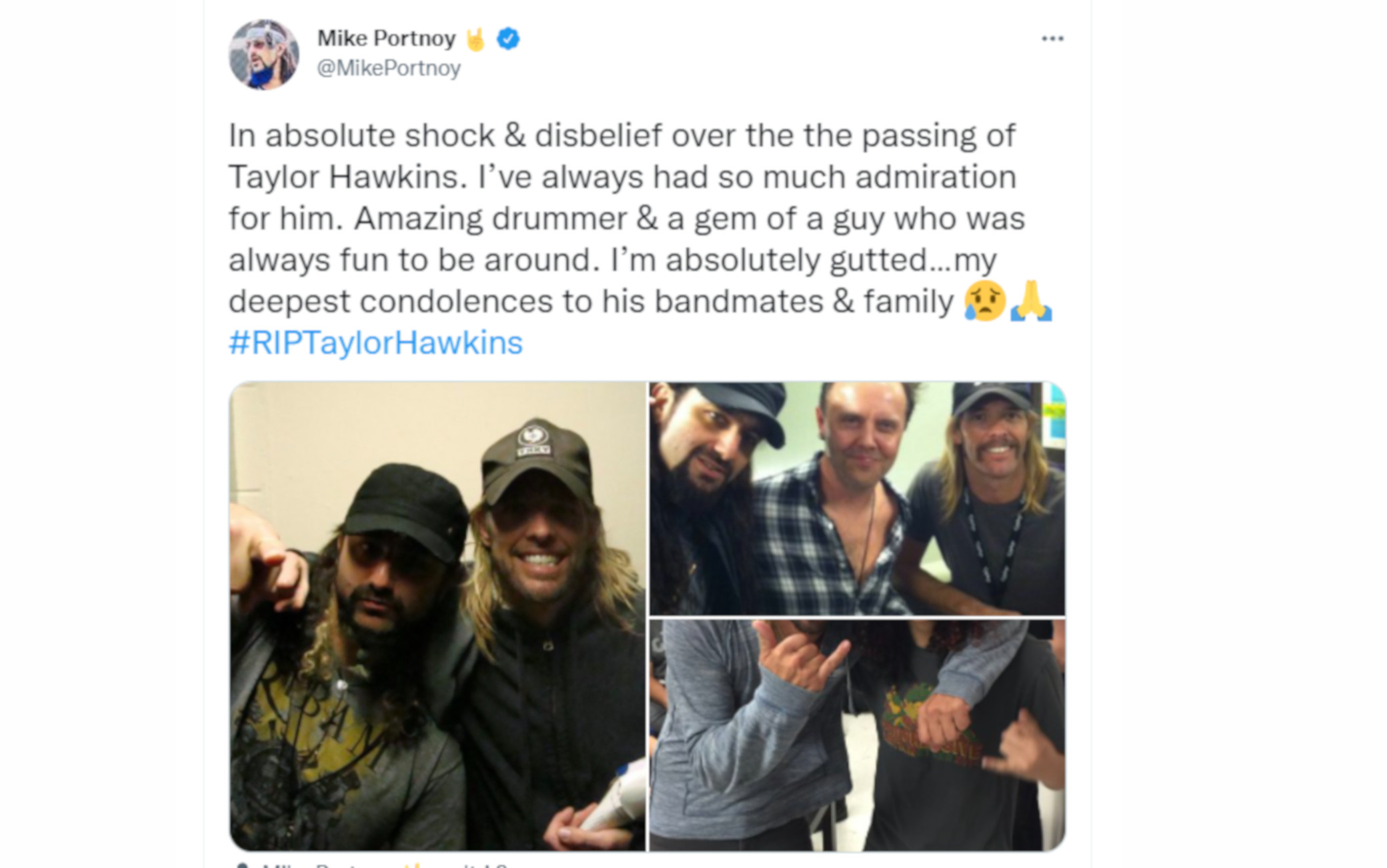 I messaggi per Taylor Hawkins