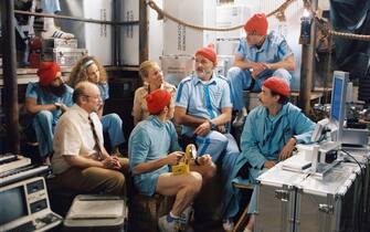 Pictured:  Members of Team Zissou, left to right - Vikram Ray (WARIS AHLUWALIA), Anne-Marie Sakowitz (ROBYN COHEN), Bill Ubell (BUD CORT), Jane Winslett-Richardson (CATE BLANCHETT), Klaus Daimler (WILLEM DAFOE), Steve Zissou (BILL MURRAY), Ned Plimpton (OWEN WILSON), and Vladimir Wolodarsky (NOAH TAYLOR) in a scene from THE LIFE AQUATIC WITH STEVE ZISSOU, directed by Wes Anderson.     

Distributed by Buena Vista International.    



THIS MATERIAL MAY BE LAWFULLY USED IN ALL MEDIA ONLY TO PROMOTE THE RELEASE OF THE MOTION PICTURE ENTITLED "THE LIFE AQUATIC WITH STEVE ZISSOU" DURING THE PICTURE'S PROMOTIONAL WINDOWS. ANY OTHER USE, RE-USE, DUPLICATION OR POSTING OF THIS MATERIAL IS STRICTLY PROHIBITED WITHOUT THE EXPRESS WRITTEN CONSENT OF TOUCHSTONE PICTURES. AND COULD RESULT IN LEGAL LIABILITY. YOU WILL BE SOLELY RESPONSIBLE FOR ANY CLAIMS, DAMAGES, FEES, COSTS, AND PENALTIES ARISING OUT OF UNAUTHORIZED USE OF THIS MATERIAL BY YOU OR YOUR AGENTS. 


