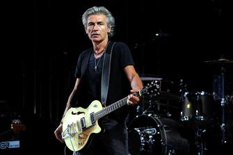 BOLOGNA, ITALY - JULY 06: Italian musician and author Luciano Ligabue performs on stage a "Start" tour concert at Renato Dall'Ara Stadium on July 06, 2019 in Bologna, Italy. (Photo by Roberto Serra - Iguana Press/Getty Images)