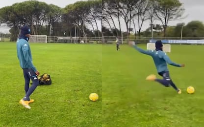 Osimhen recupera bene, gran gol in allenamento