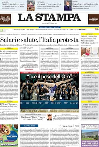 la prima pagina de la stampa
