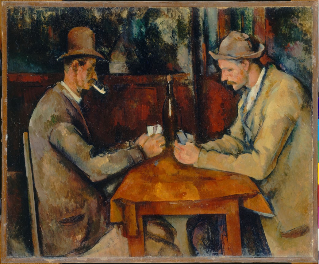 Paul Cézanne, Les Joueurs de cartes, 1893-1896. Huile sur toile, 47 x 56,5 cm. France, Paris, musée d’Orsay, legs Isaac de Camondo, 1911 © GrandPalaisRmn (musée d'Orsay) / Hervé Lewandowski