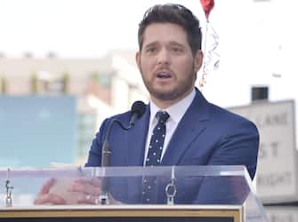 Michael Buble Honored With Star On The Hollywood Walk Of Fame Ceremony held in front of the W Hollywood Hotel in Hollywood, CA on Friday, November 16, 2018. (Photo By Sthanlee B. Mirador/Sipa USA)