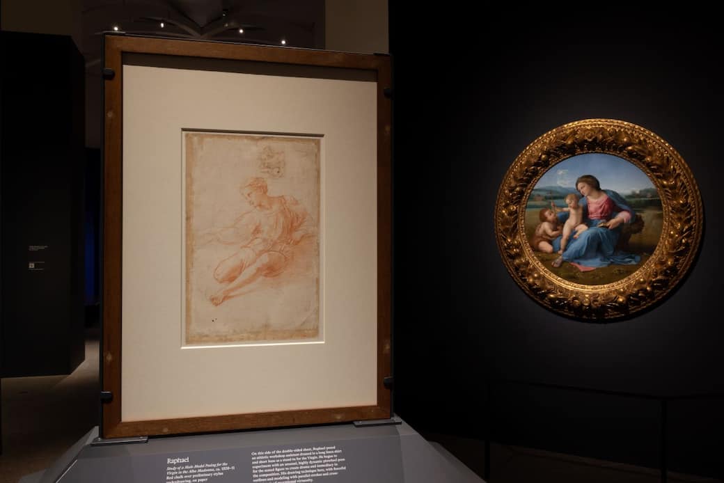 Installation view of Raphael: Sublime Poetry, on view March 29–June 28, 2026 at The Metropolitan Museum of Art. Photo by Eileen Travell, Courtesy of The Met