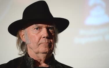 LOS ANGELES, CA - JANUARY 21:  Honoree Neil Young attends the 56th GRAMMY Awards P&E Wing Event Honoring Neil Young at The Village Recording Studios on January 21, 2014 in Los Angeles, California.  (Photo by Michael Kovac/WireImage)