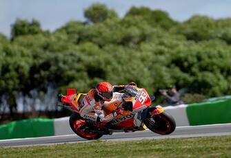 24 March 2023, Portugal, Portimão: Motorsport/Motorcycle: Portuguese Grand Prix, MotoGP, Free Practice. Marc Marquez from Spain is on the track. Photo: Hasan Bratic/dpa