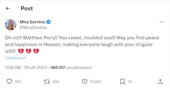 Il post di Mira Sorvino