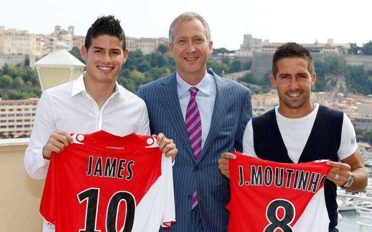 L'attaccante del Real Madrid, James Rodriguez, nel giorno del passaggio dal Porto al Monaco (Getty)