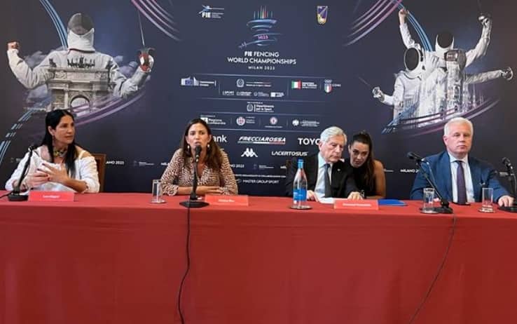 Conferenza stampa mondiali scherma Milano