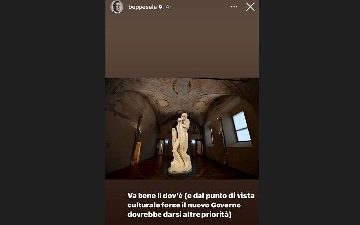 La storia Instagram con cui Beppe Sala replica a Vittorio Sgarbi La storia Instagram con cui Beppe Sala replica a Vittorio Sgarbi