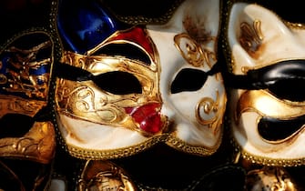 close up of Carnavale masks