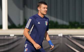 Alessandro Buongiorno (Italy)  during  Training session for the Italia team, football UEFA Nations League match in Enschede, Netherlands, June 17 2023