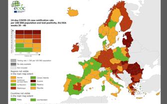 La mappa dell'Ecdc