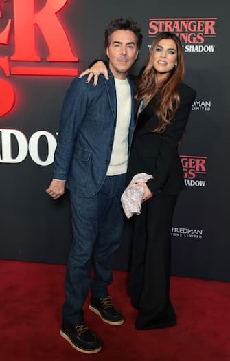LONDON, ENGLAND - DECEMBER 14: Shawn Levy and Serena Levy attend the "Stranger Things: The First Shadow" World Premiere at the Phoenix Theatre on December 14, 2023 in London, England. (Photo by Shane Anthony Sinclair/Getty Images)
