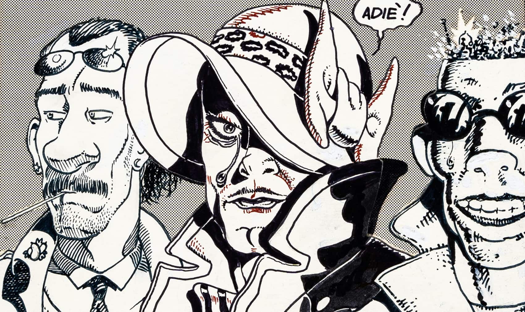 Pazienza_Scozzari_Tamburini_Cannibale_è_morto!_(Addio_a_Cannibale)_1979_Tecnica_mista_e_collage_su_cartoncino_19_x_22_5_cm_Illustrazione_per_Il_male_ottobre_1979_stima_€5.000_-_7.000.jpg
