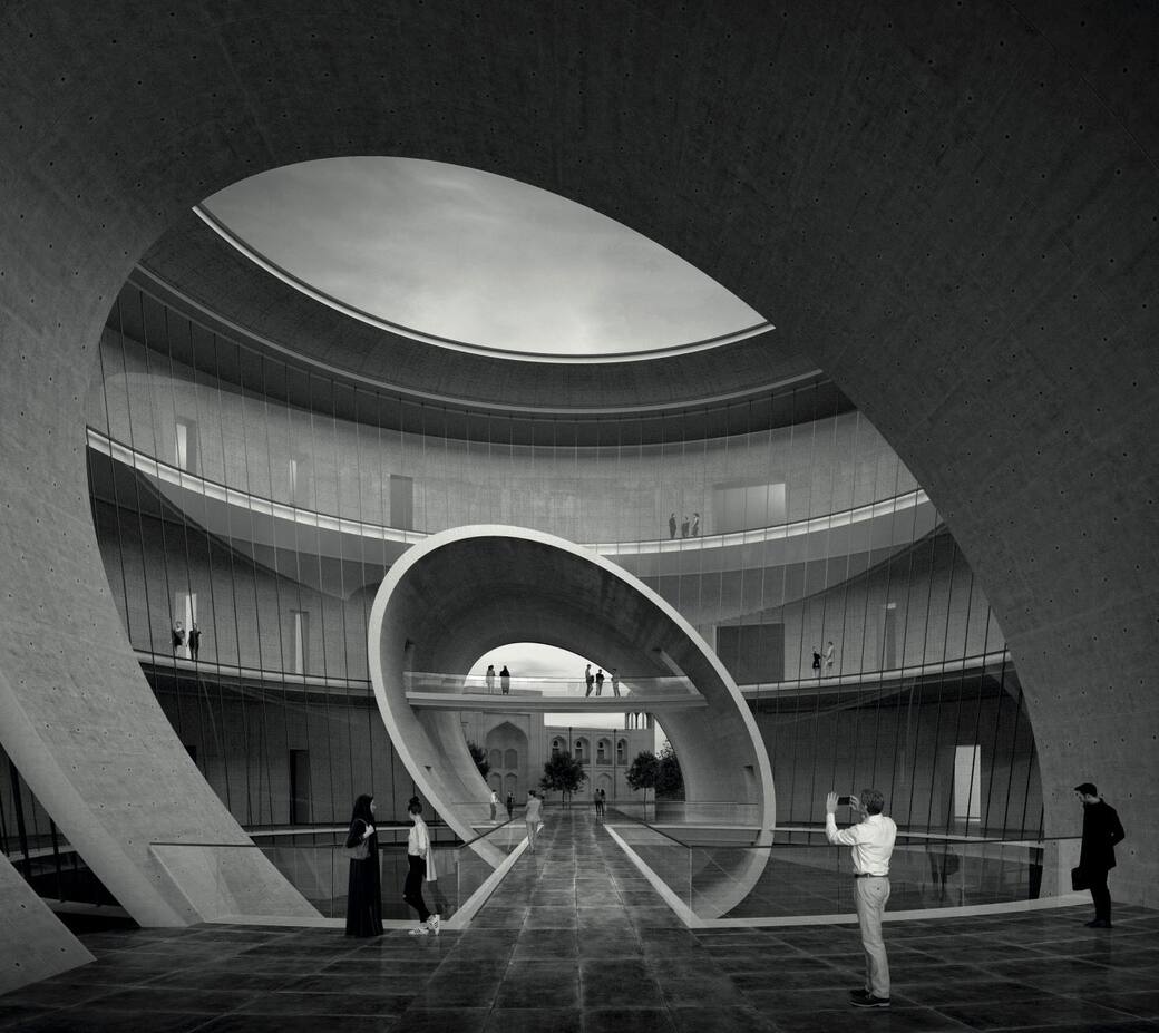 National Museum of Uzbekistan, Render by Tadao Ando Architect & Associates, Courtesy of Uzbekistan Art and Culture Development Foundation