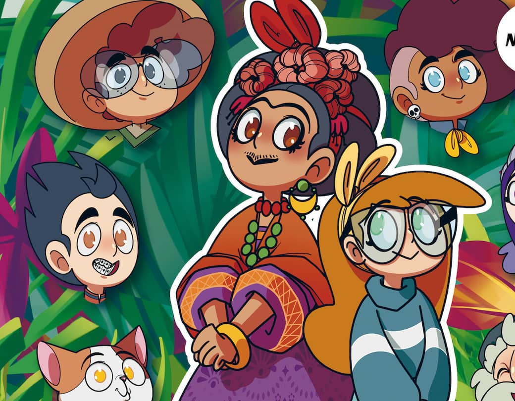 Un dettaglio della copertina di Frida Kahlo e i colori della vita