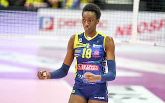 paola egonu (conegliano) during Italian Serie A1 Women Volleyball Season 2019/20, Volleyball Italian Serie A1 Women Championship in Treviso, Italy, January 01 2020
