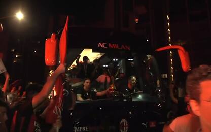 Milan Campione d'Italia: la lunga notte di festa